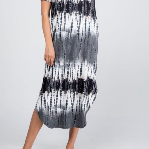 Black Tie Dye Long Dress - Picture 3 of 3